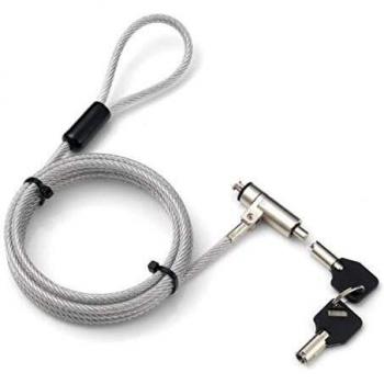 Lucchetto con Sistema di Sicurezza Wedge-Lock per Notebook Cavo 1,8m Silver