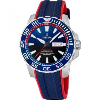 Reloj Festina F20662/1 Azul Correa De Caucho, Hombre