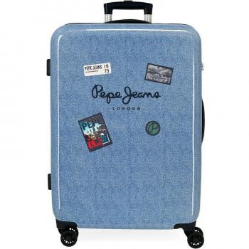 Maleta mediana Pepe Jeans Digital Damon rígida 68cm denim