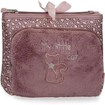 Enso My Little Cat Neceser Tres Compartimentos Grande, Morado