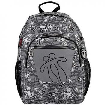 Mochila Escolar Totto Acuareles Gris 44 cm