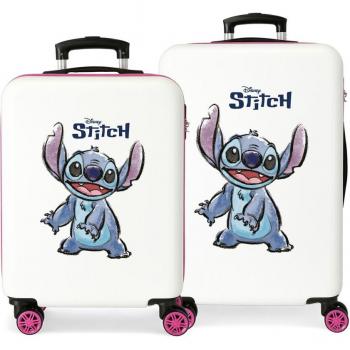 Disney Maleta Infantil Stitch Blanca ABS