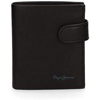 Cartera Pepe Jeans Fair Vertical con Cierre de Clic Negra