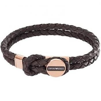Pulsera de cuero Emporio Armani para hombre