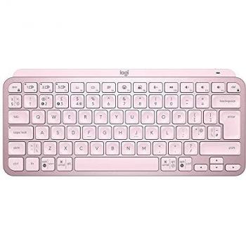 Logitech MX Keys Mini Tastiera Universale RF Senza Fili + Bluetooth QWERTY Inglese Rosa