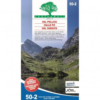 Carta n. 50.2. Val Pellice, Valle Po, Val Varaita. Carta dei sentieri e stradale scala 1:50.000
