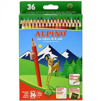 Caja 36 Lápices Alpino Colores Surtidos