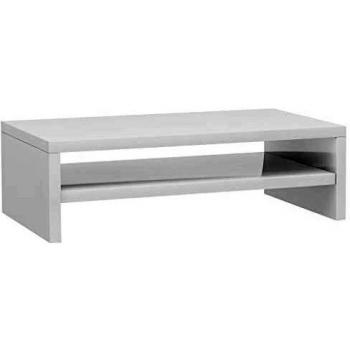 Supporto Monitor Bianco Lucido 42x24x13 cm in Legno Multistrato