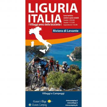 Liguria Italia riviera di Levante. Carta turistica, sentieri e piste ciclabili