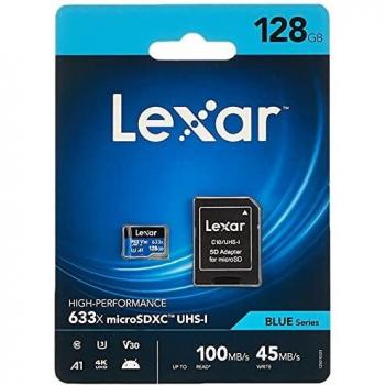 LEXAR MEMORIA MICRO SD 128GB HC 633X 128GB LEXAR MICROSDXC 633X W/ADAT.GLOBAL