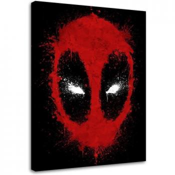 Deadpool Head Canvas Artwork 40x60 Red