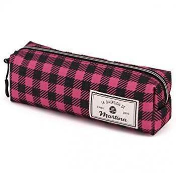 Martina D'Antiochia (La Diversión de Martina) Estuche Portatodo Cuadrado Rosa