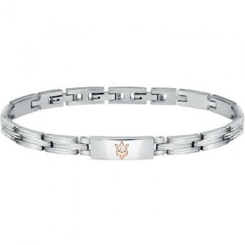 Maserati Maserati Jewels Pulsera Hombre, en Acero, PVD Oro rosa