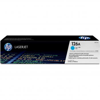HP 126A Cyan Toner Cartridge for LaserJet Series CP1000 and Pro 100 Color MFP M170, 1000 Page Yield