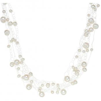 Cadena Perlas Valero Blanco Plata