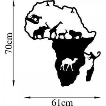 Animals Africano Metal Negro 61x70