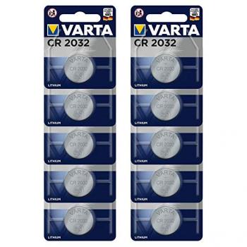 Pila de Botón CR2032 3 V – Pack 10 unidades con blíster individual (Varta)