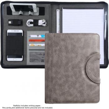 Estuche ejecutivo de cuero PU con cremallera