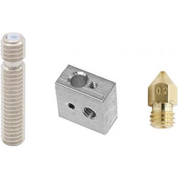 Kit Hotend blocco riscaldamento alluminio con Gola Ugello Tubo esparrago vite 3 cm 30 mm Teflon PTFE