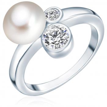 Anillo Perlas Valero en Plata Transparente