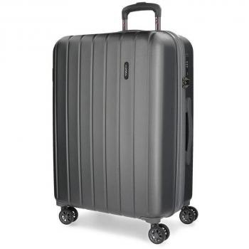Movom Wood Maleta grande Gris 52x75x33 cms Rígida ABS Cierre TSA 109L 4,9Kgs 4 Ruedas Dobles Extensible