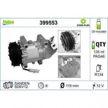 VALEO 399553 Compressor para Ar Condicionado