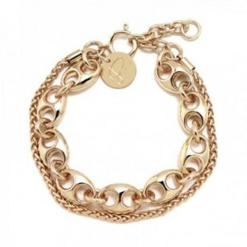 Pulsera Pertegaz colección FIORDO mujer 16 cm. metal dorado cadena calabrote
