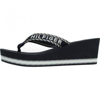 Tommy Hilfiger TOMMY WEBBING H WEDGE SANDAL Sandalia Con Cuña mujer Azul