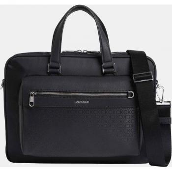 Portadocumentos reciclado Calvin Klein negro estampado para portátil