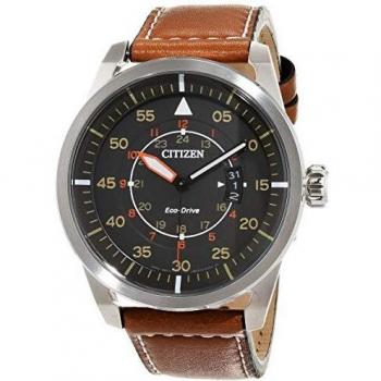 Citizen Reloj Analógico para Hombre de Cuarzo con Correa en Cuero AW1360-12H