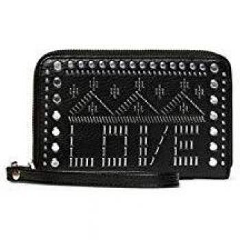 Cartera Bifold Desigual Mone_Azabache Mini Zip, Negro (2x9x15 cm)