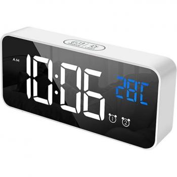 Reloj Despertador Digital LED con Sensor de Temperatura