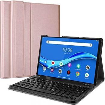 ProCase Custodia Tastiera per Lenovo Tab M10 FHD Plus 10.3 Pollici (TB-X606F/ TB-X606X) [Inglese US-Layout], Sottile Leggera Shell Sottile con Tastiera Wireless Staccabile Magnetica –Oro Rosa