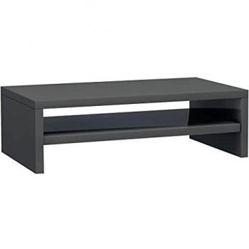 VidaXL Supporto per Schermo Moderno Elegante con Mensola Mobile Porta TV Stand per Monitor PC Computer PC Console Gioco Grigio Lucido in Truciolato