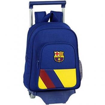 Safta 612025020 Mochila pequeña Ruedas, Carro, Trolley FC Barcelona, Azul