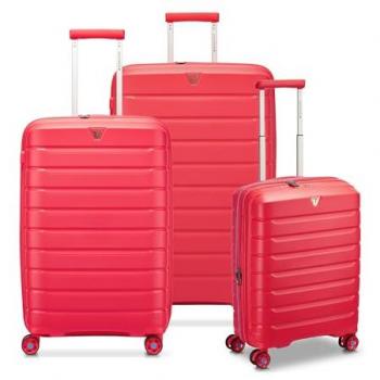 B-Flying Tróle de cuatro ruedas conjunto de 3 piezas rojo radiante