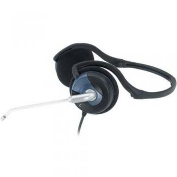 Genius HS-300N: Cuffia con Microfono, Nero/Blu