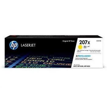 HP Toner 207X W2212X, Cartuccia Toner Originale, ad Alta Capacità, da 2450 Pagine, Compatibile con Stampanti HP LaserJet Serie Pro M255, M282 e M282, Giallo, Taglia Unia