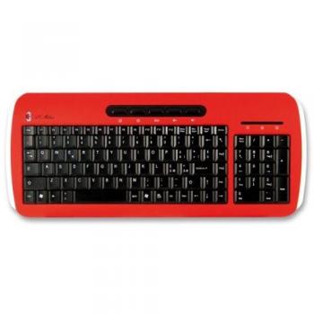 TECHMADE VKL‑930‑MILAN AC Milan 1899 Tastiera Multimedia Layout Italiano Rosso/Nero