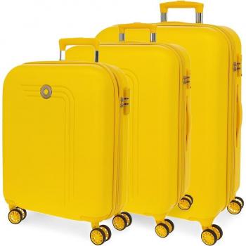 Movom Juego de Maletas Riga Rígidas 55-70-80cm Amarillo