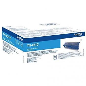 Brother TN-421C Toner Originale, Capacità da Circa 1.800 Pagine, per Stampanti HLL8260CDW/HLL8360CDW/DCPL8410CDW/MFCL8690CDW/MFCL8900CDW, Standard, Ciano