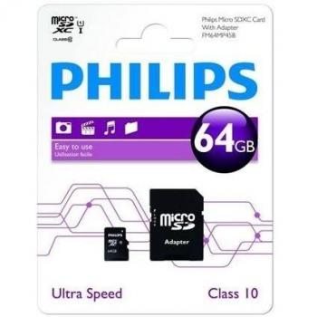 Philips FM64MP45B/10 64 GB MicroSDHC Classe 10 UHS-I