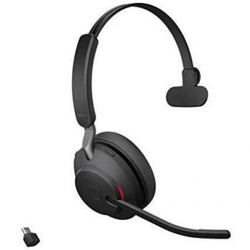 Jabra evolve2 65 mono cuffie bluetooth con microfono usb-c nero