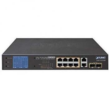 PLANET GSD-1222VHP switch di rete Non gestito Gigabit Ethernet (10/100/1000) Supporto Power over (PoE) 1U Blu