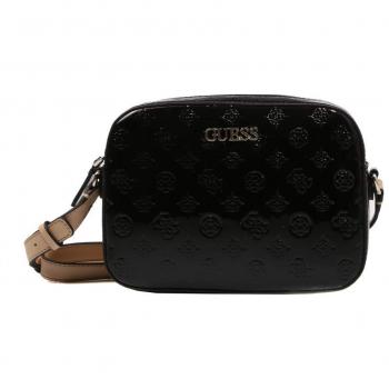 Guess Kamryn Crossbody, Bolso para Mujer, Color Negro, 5.5x16x22 cm