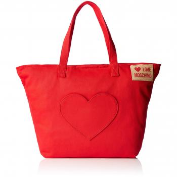 Bolso de mano Love Moschino Borsa Denim para Mujer, Rojo
