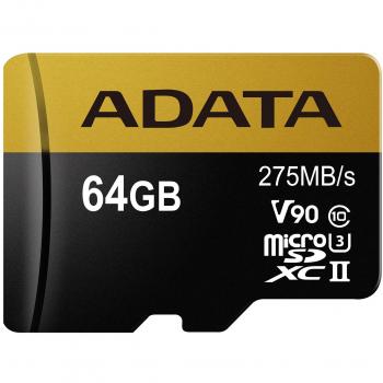 ADATA Premier ONE V90 64GB MicroSDXC UHS-II Class 10 memory card