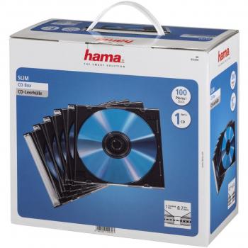 Custodia CD Slim Hama 100 Pz Trasparente/Nero