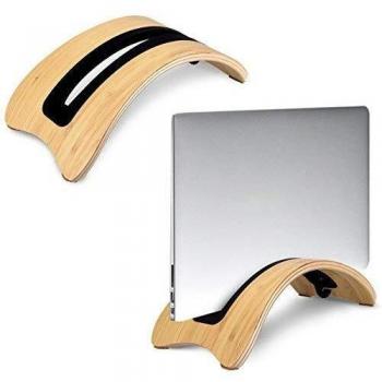 SAMDI Stand in Legno per Portatile, Verticale Desktop Supporto da Tavolo, Universal Visualizza Monitor Bildschrim Supporto per iPad, Samsung Galaxy Tab, MacBook 13/15 (Betulla Bianca)