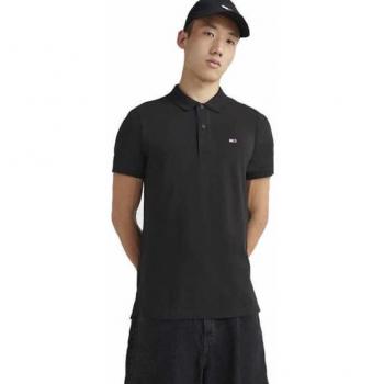 Tjm Slim Placket Polo Negro TOMMY JEANS